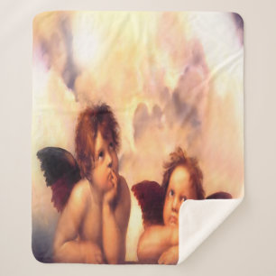 Couverture Sherpa Paire d'anges Putti
