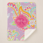 Paisley rose et Lilac Boho Monogramme