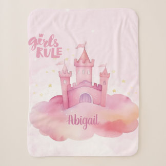 Couverture Sherpa Palais des filles sur l'aquarelle Cloud rose