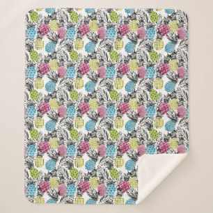 Couverture Sherpa Palmiers de Grunge