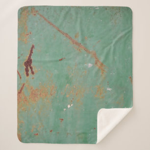 Couverture Sherpa Panneau urbain patiné en métal texturé rouillé t