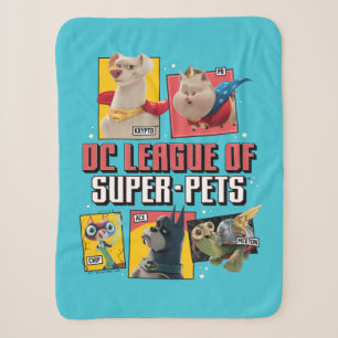 Couverture Sherpa Panneaux de caractères DC League of Super-Pets