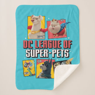 Couverture Sherpa Panneaux de caractères DC League of Super-Pets