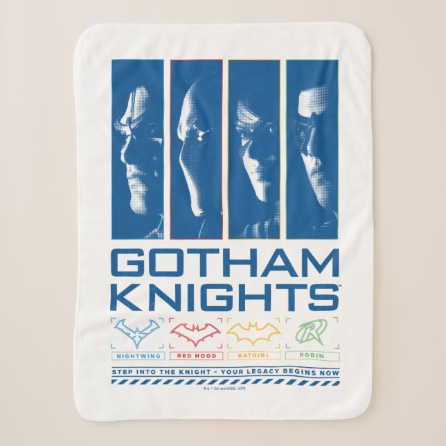 Couverture Sherpa Panneaux de visage Gotham Knights (Devant)