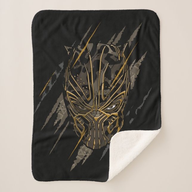 Couverture Sherpa Panthère noire | Erik Killmonger Claw Marks (Devant)