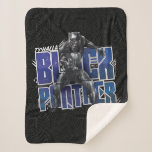 Couverture Sherpa Panthère noire T'Challa - Graphique de panthère