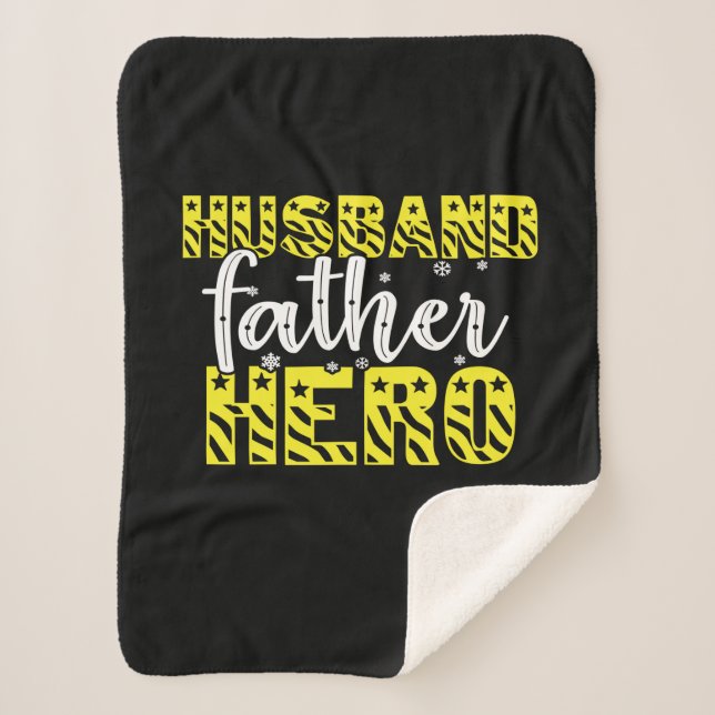 Couverture Sherpa Papa Cadeau Mari Père Héros (Devant)