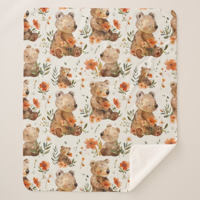 Couverture Sherpa Papier d'emballage pépinière de couleurs Patel (Devant)