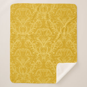 Couverture Sherpa Papier peint doré de luxe