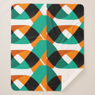 Couverture Sherpa Papier peint rétro : Conception Vintage