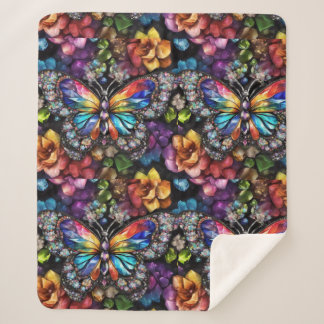 Couverture Sherpa Papillon brillant
