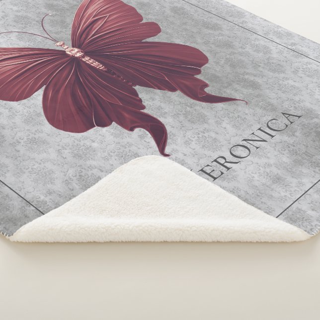 Couverture Sherpa Papillon rouge à bijoux (3/4)