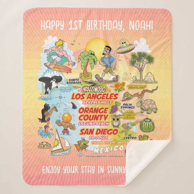 Couverture Sherpa Paradis SoCal personnalisé (Devant)