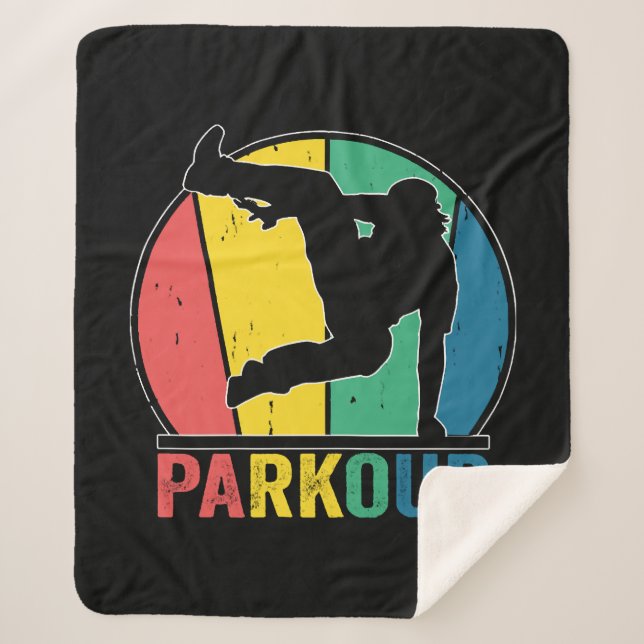 Couverture Sherpa Parkour Free Running Training Traceur Retro (Devant)