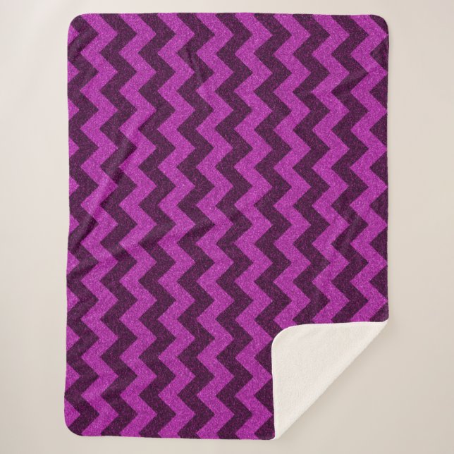 Couverture Sherpa Parties scintillant Zag Purple Zig (Devant)