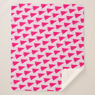Couverture Sherpa Pastel Pink sapin de Noël Sherpa Blanket