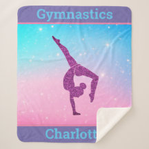 Pastel Sparkle Gymnastique Sherpa Blanket