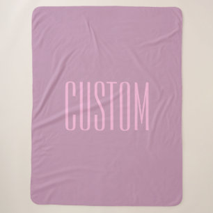 Couverture Sherpa Pastel Violet & Rose Clair Texte Moderne Éditabl