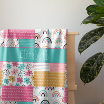 Patchwork Abstrait arc-en-ciel coloré