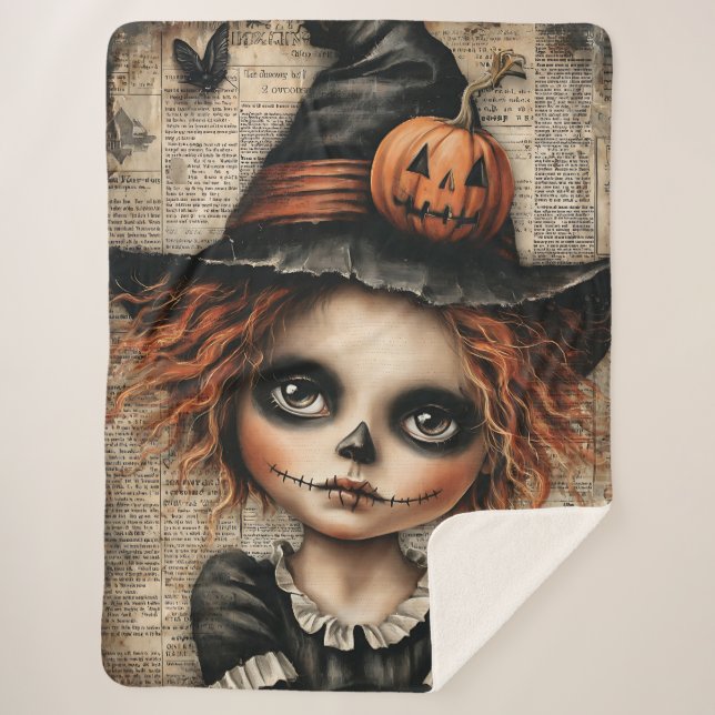 Couverture Sherpa Patchwork Whimsy : La poupée qui attend dans les o (Devant)