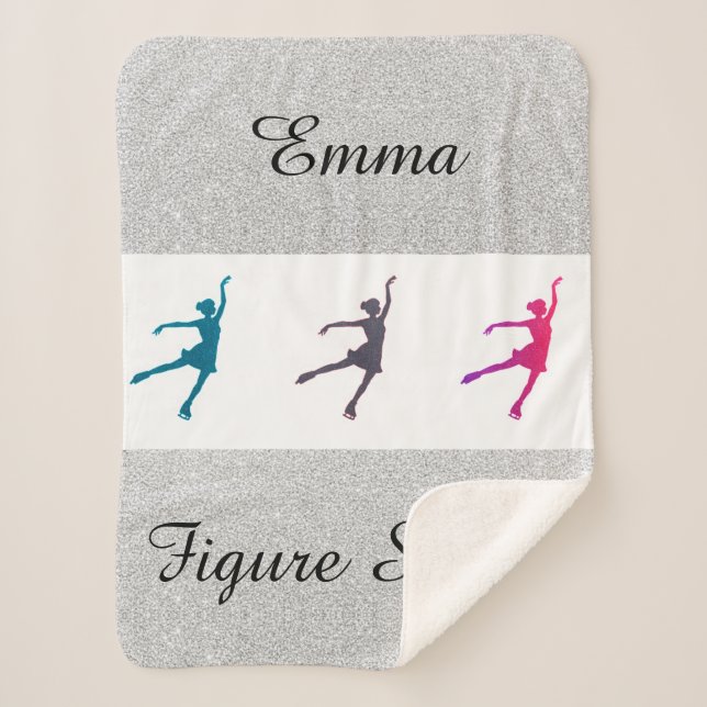 Couverture Sherpa Patinage artistique / Parties scintillant de patin (Devant)