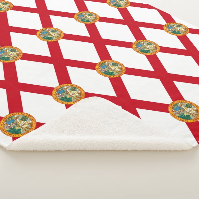 Couverture Sherpa Patriotique Sherpa Blanket avec drapeau de Floride (3/4)