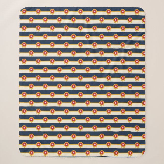 Couverture Sherpa Patriotique Sherpa Blanket avec drapeau de Tulsa C (Devant)