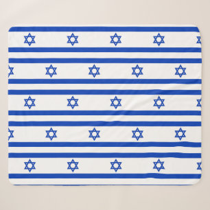 Couverture Sherpa Patriotique Sherpa Blanket avec drapeau d'Israël