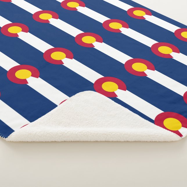Couverture Sherpa Patriotique Sherpa Blanket avec drapeau du Colorad (3/4)