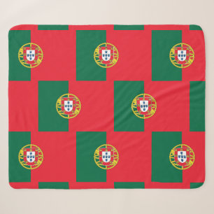 Couverture Sherpa Patriotique Sherpa Blanket avec drapeau du Portuga