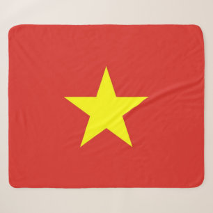 Couverture Sherpa Patriotique Sherpa Blanket avec drapeau du Vietnam