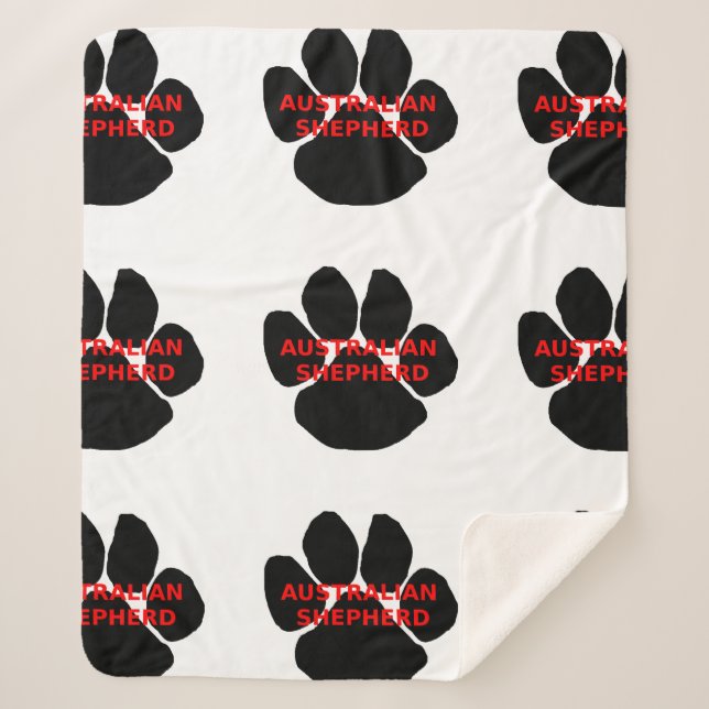 Couverture Sherpa patte de nom aussie (Devant)