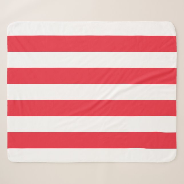 Couverture Sherpa Pavillon Sherpa Blanket Patriotique avec drapeau d (Devant (Horizontal))