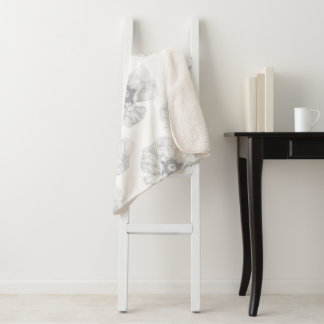 Couverture Sherpa Pavot noir et blanc