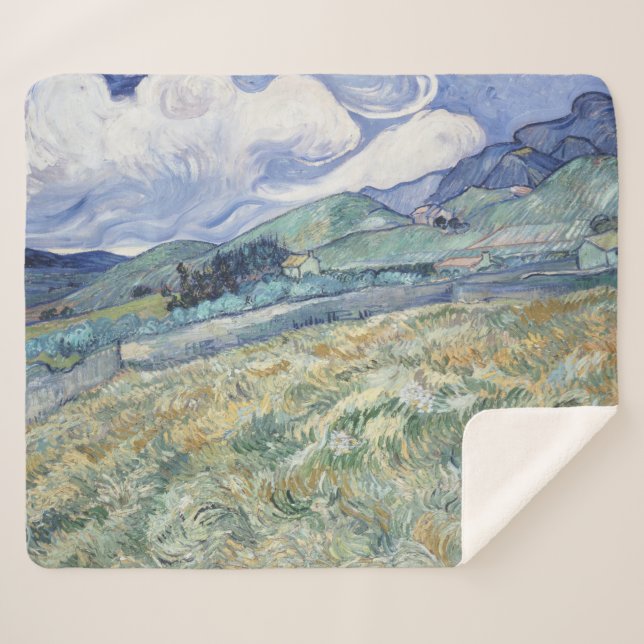 Couverture Sherpa Paysage Derrière Saint-Paul Vincent van Gogh (Devant (Horizontal))