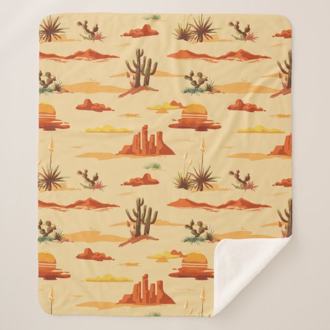 Couverture Sherpa Paysage du désert Arizona Motif (Devant)
