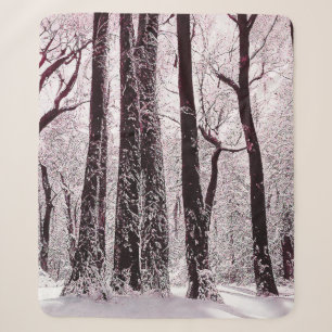 COUVERTURE SHERPA PAYSAGE HIVERNAL NEIGEUX DES BOIS FORESTIERS
