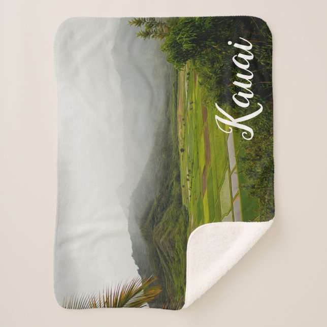 Couverture Sherpa Paysage luxuriant de Kauai Hawaii (Devant)