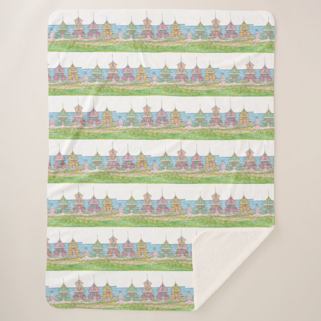 Couverture Sherpa Peachy Cottages Sherpa Blanket (Devant)