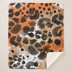 Couverture Sherpa Peau animale : motif léopard créatif.