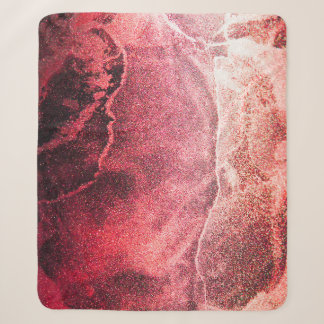 Couverture Sherpa Peinture Abstraite à l'encre d'alcool Art moderne 