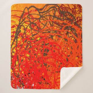 Couverture Sherpa Peinture Abstraite sur toile. Art fait main. Color