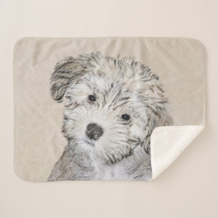 Couverture Sherpa Peinture de Chien Havanais - Cute Original Chien A