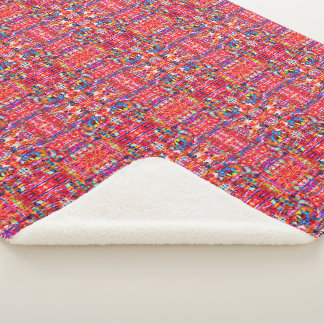 Couverture Sherpa Peinture de vagues abstraites colorées mignonne