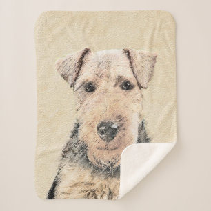 Couverture Sherpa Peinture galloise Terrier - Cute Original Chien Ar