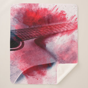 Couverture Sherpa peinture numérique Abstraite de guitarart, abstrai