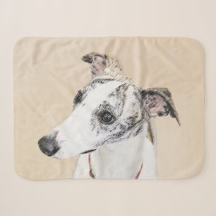 Couverture Sherpa Peinture Whippet - Art Original et Mignon de Chien