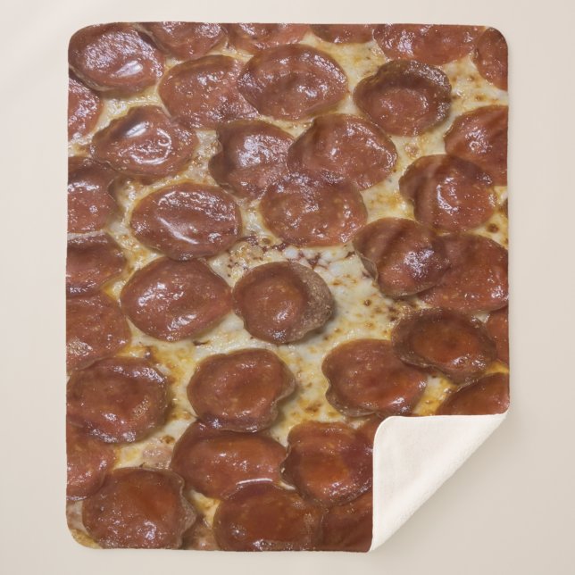 Couverture Sherpa Pepperoni Pizza (Devant)