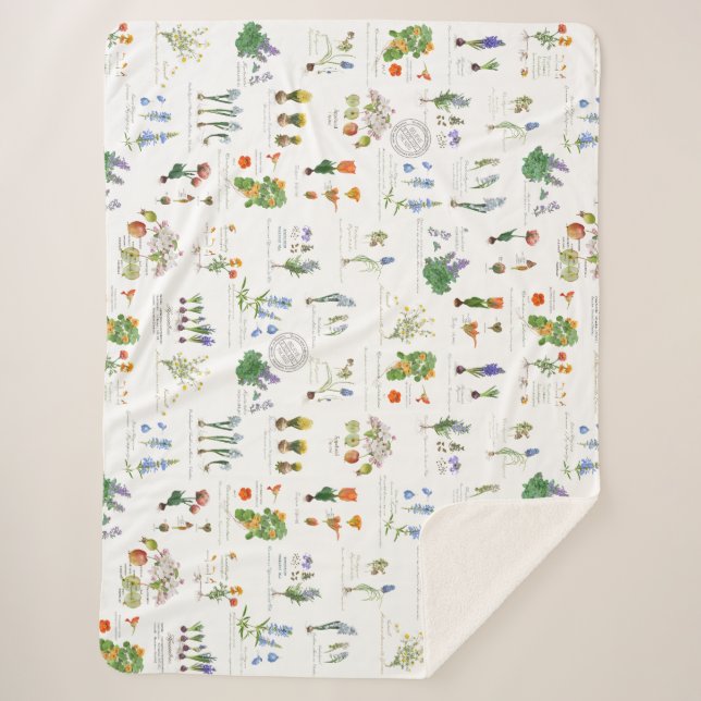 Couverture Sherpa Perennial garden Sherpa blanket (Devant)