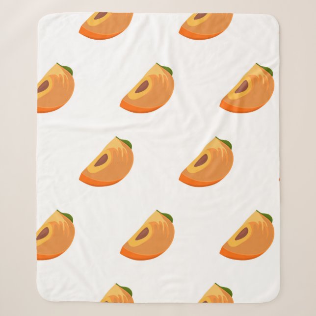 Couverture Sherpa Persimmon motif isolé sur un arrière - plan blanc. (Devant)